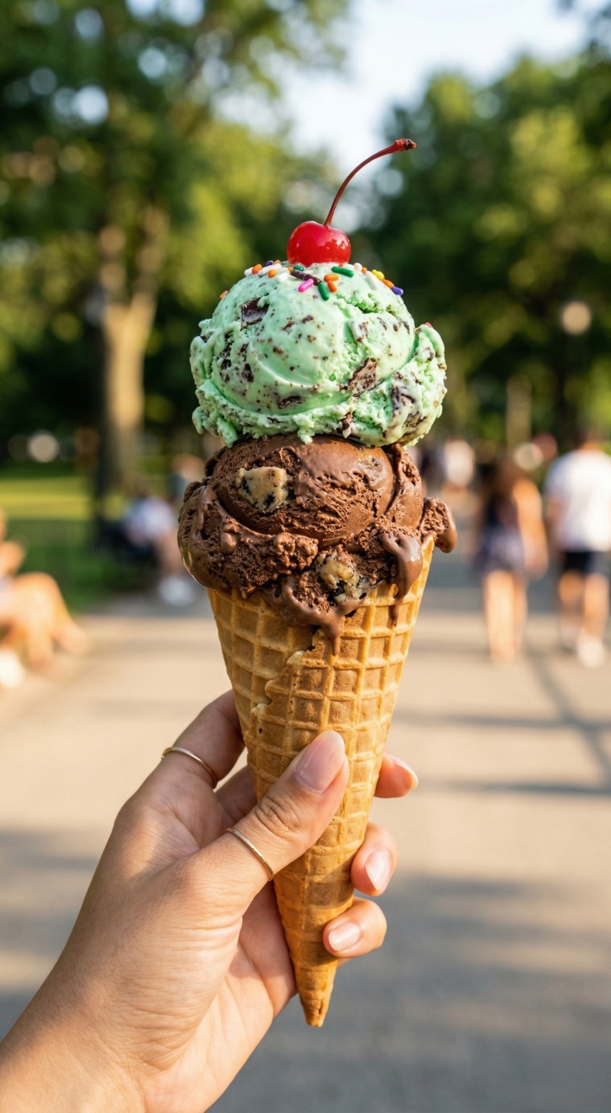 Cone Ice Cream Double Scoop