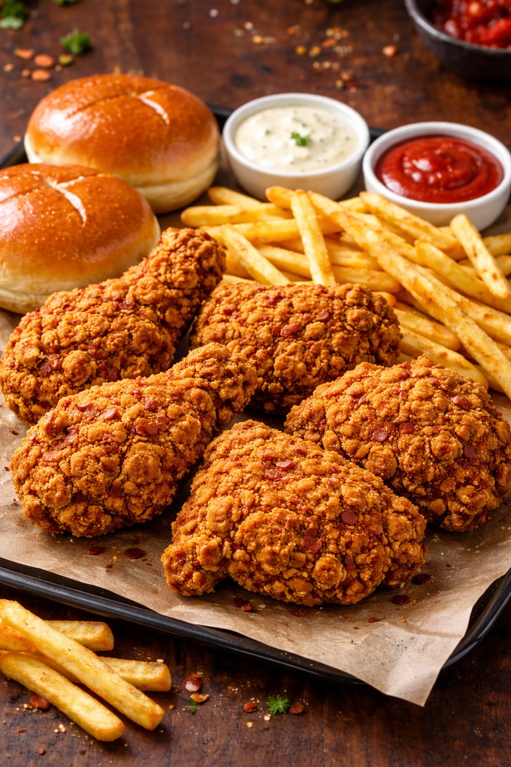 4 PCs Spicy Fried Chicken